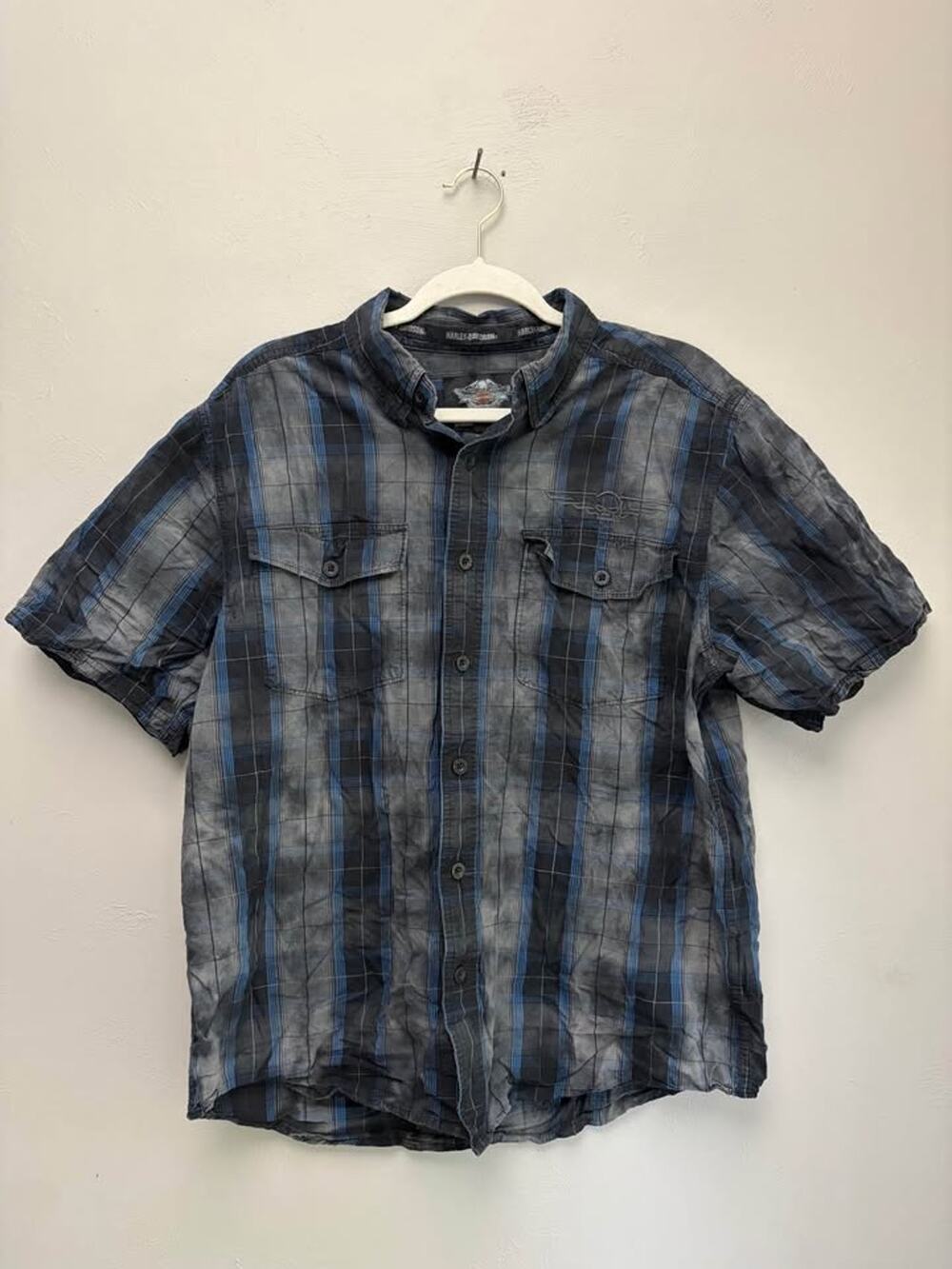 Vintage Harley-Davidson Short Sleeve Button-Down Shirt size L (0263)